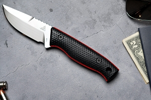 Ocelot Scales - Black G10 With Red Liners